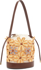 Marni Off-White & Orange Flower Bucket Bag