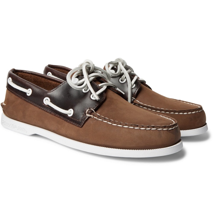 Photo: Sperry - Authentic Original Nubuck and Leather Boat Shoes - Brown