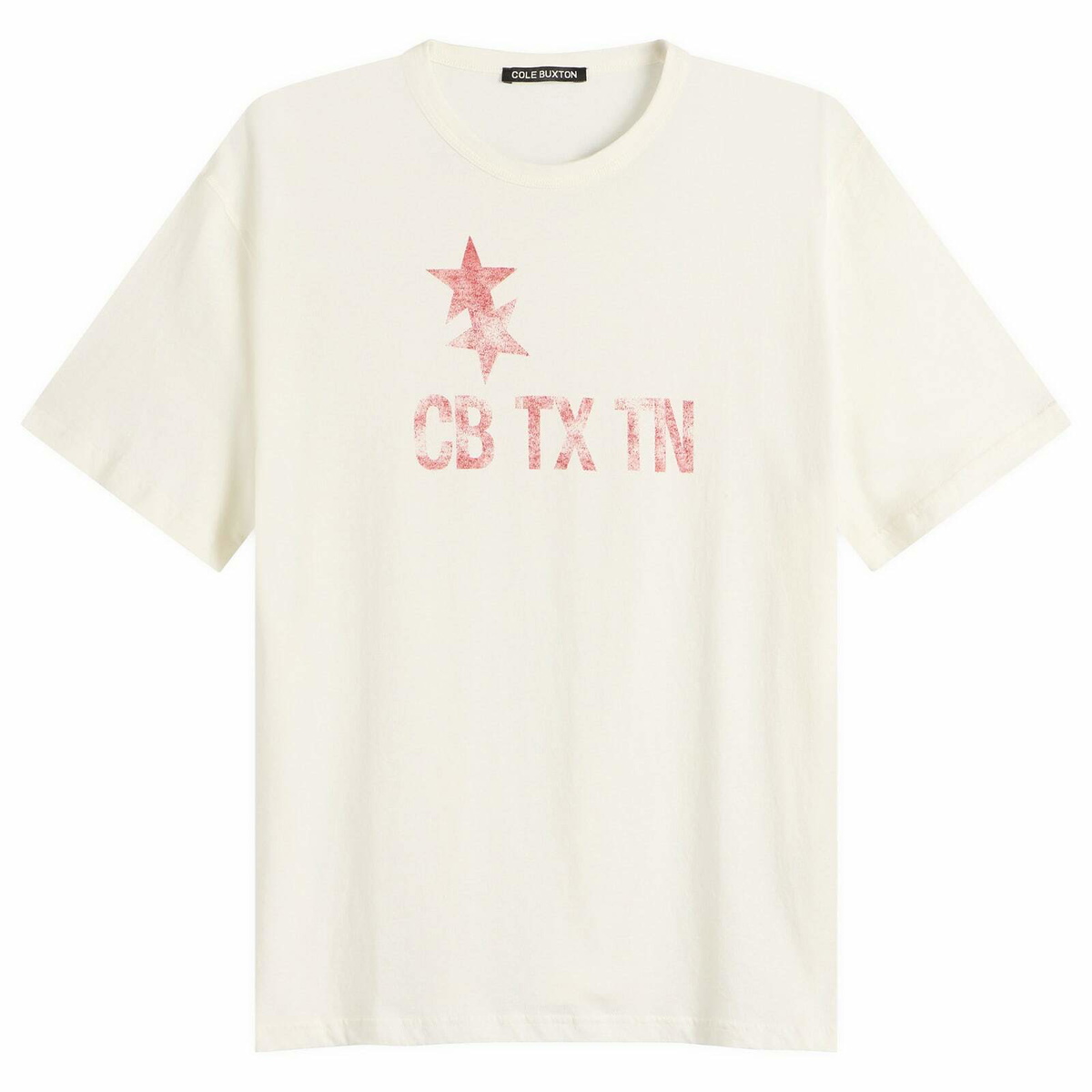 Cole Buxton Men's CB TX TN T-Shirt in Vintage Whitalye