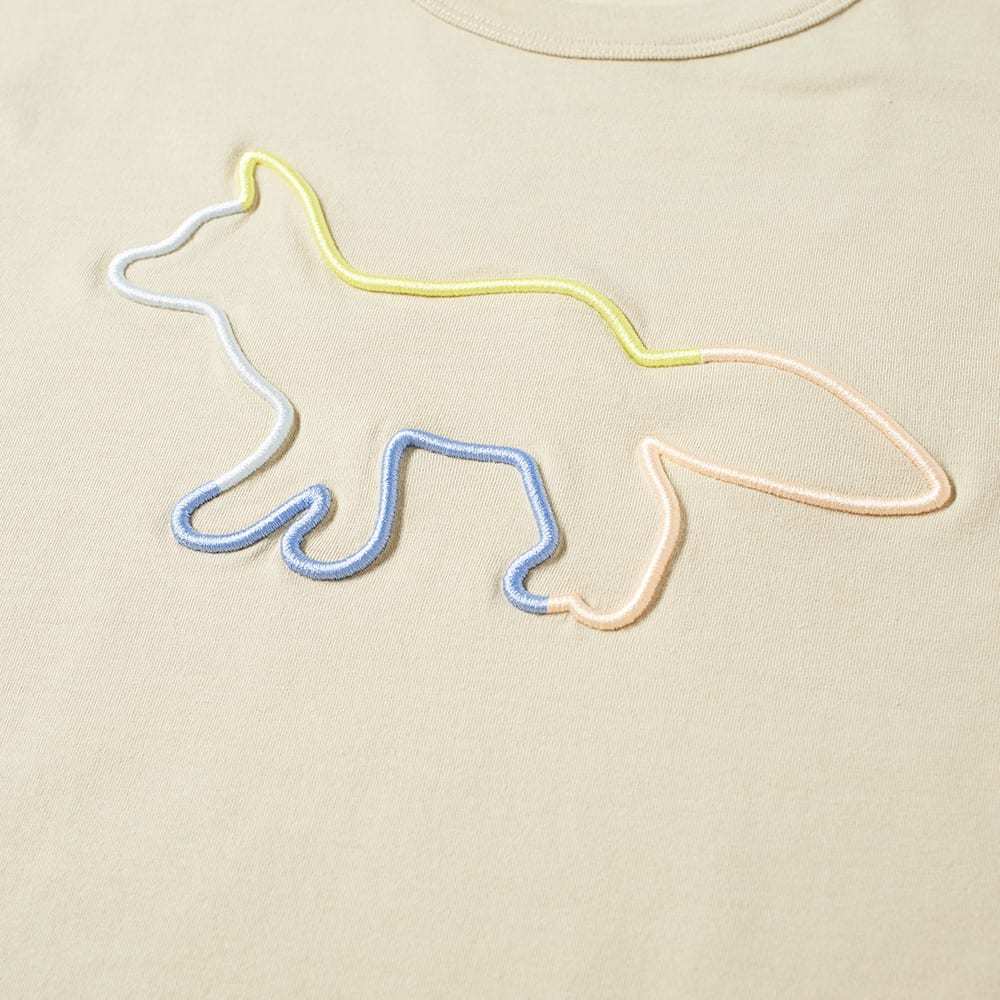 Maison Kitsuné Rainbow Profile Fox Embroidered Tee Maison Kitsune