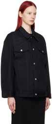 Youth Black Oversized Denim Jacket