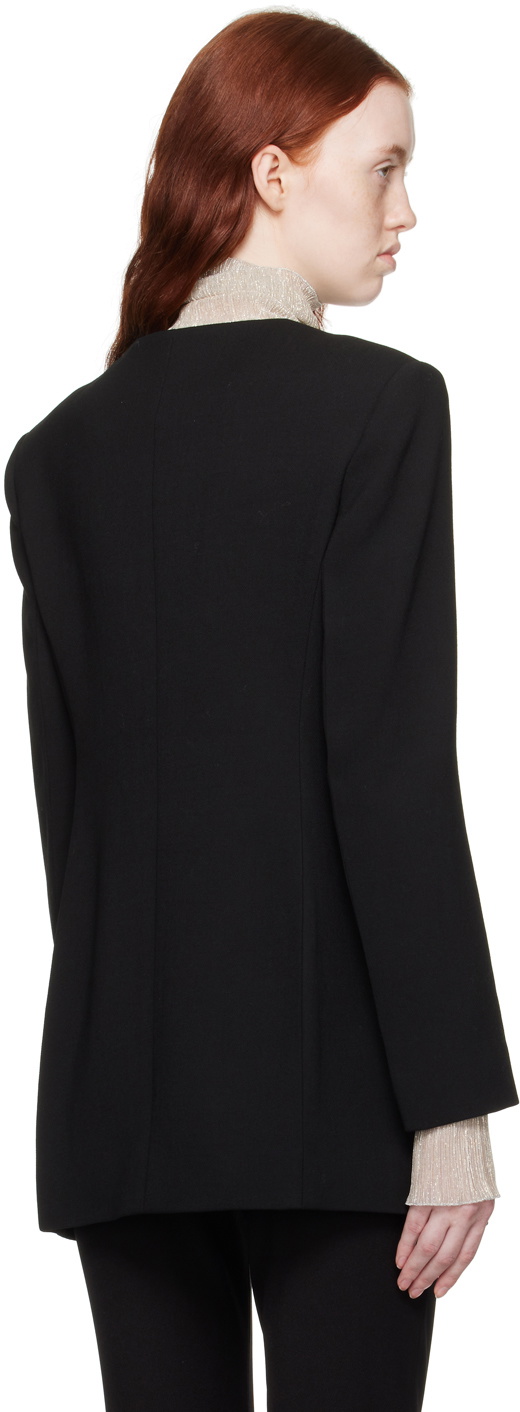 Recto Black Signature Curved Neck Blazer Recto