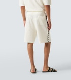 Commas Crochet cotton and hemp Bermuda shorts