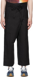 Loewe Black Paula’s Ibiza Linen & Cotton Cargo Pants