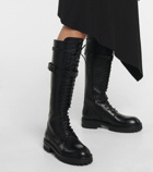 Ann Demeulemeester Alec leather knee-high combat boots
