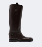 Burberry Cavalier leather knee-high boots