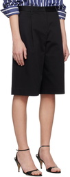 Matteau Black Long Chino Shorts