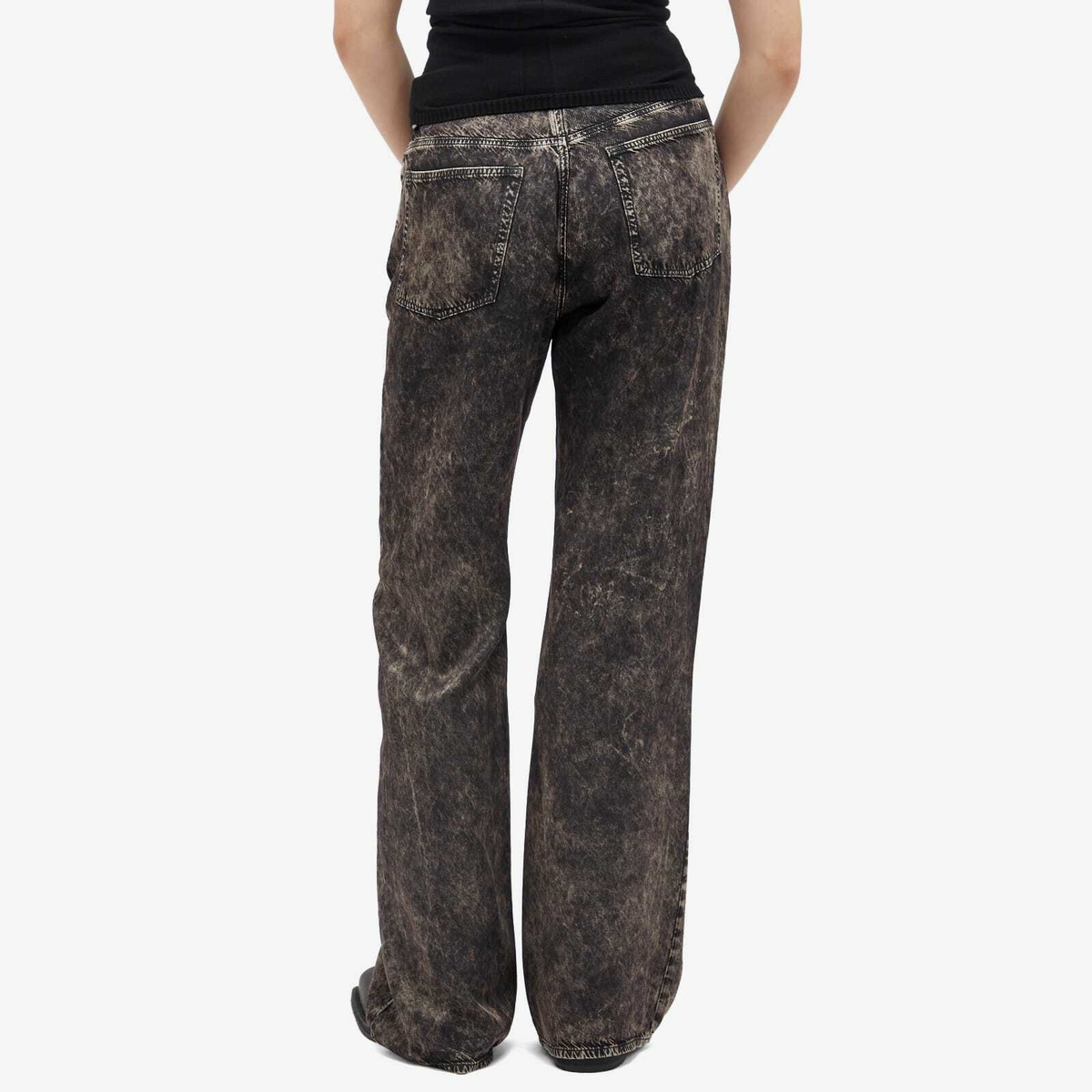Acne Studios Women's Mesh Vest Top With Pockets in Black&Beige