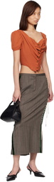 Vivienne Westwood Orange Bea Corset Cardigan Blouse