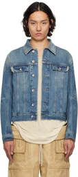 Rick Owens DRKSHDW Indigo Hollywood Trucker Denim Jacket