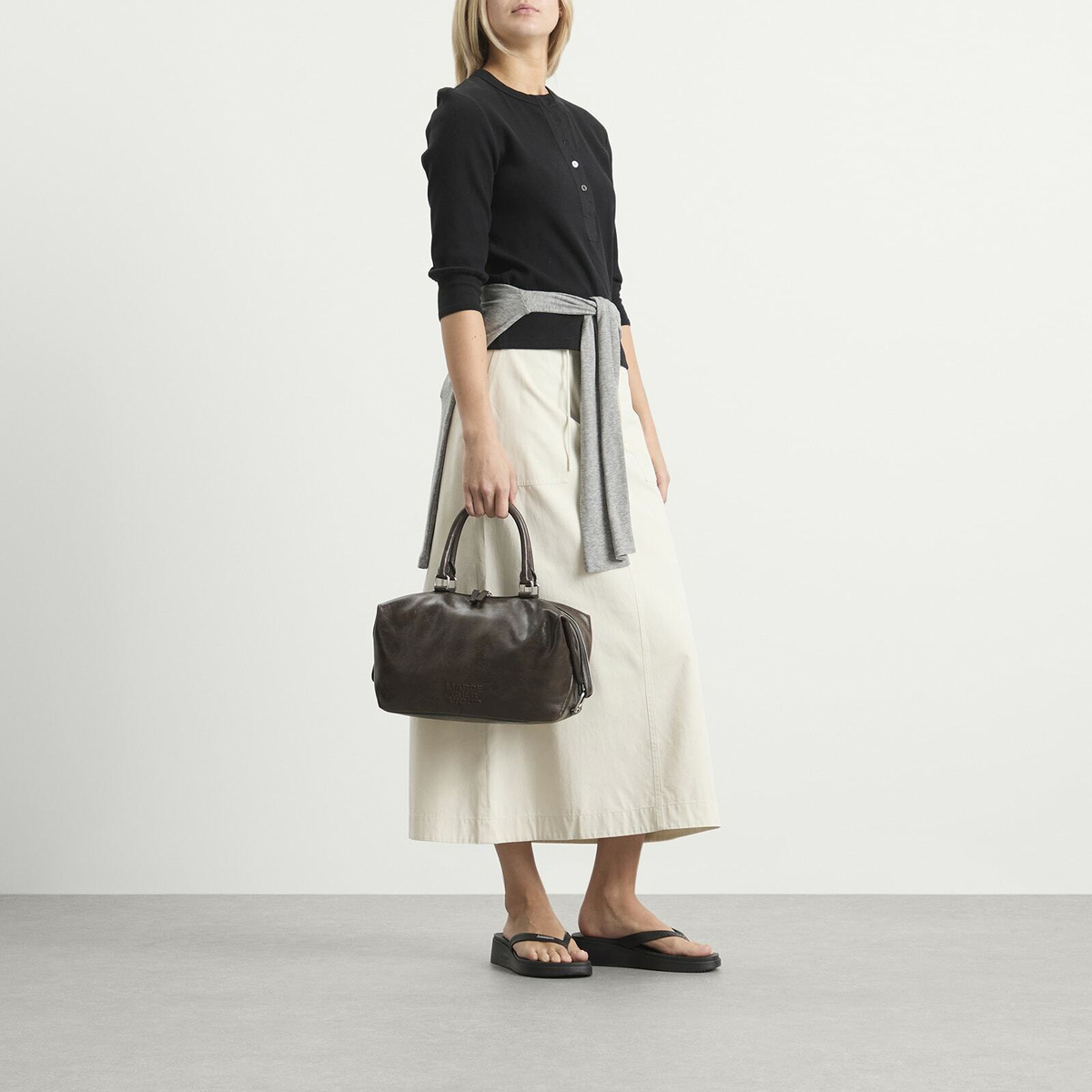 DUNST Women's Maxi Skirt in Ivory