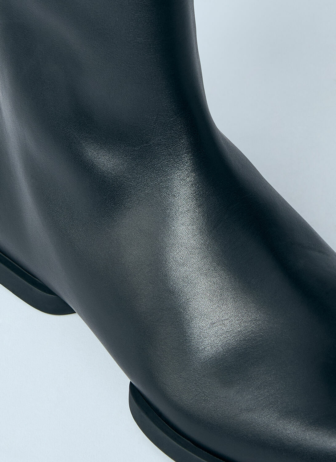 Jil Sander Leather Zip-Up Ankle Boot