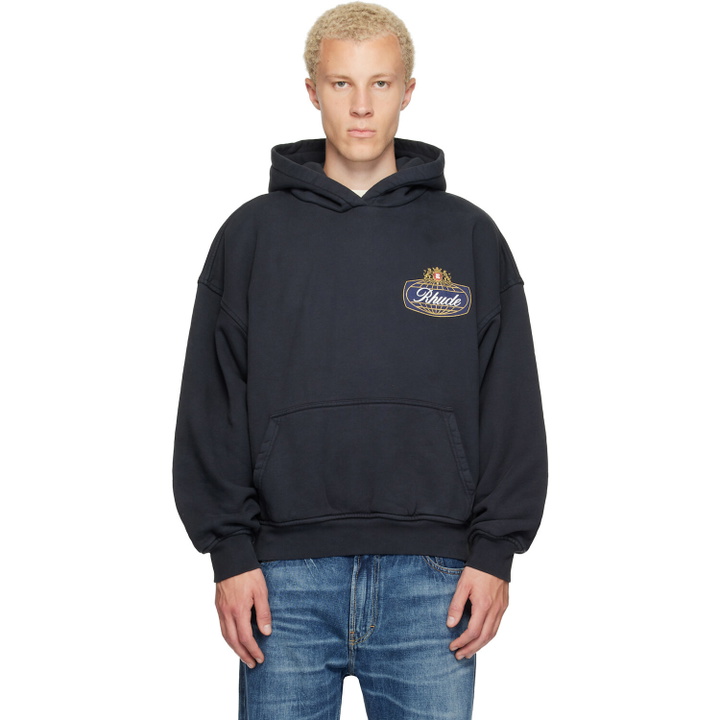 Photo: Rhude Black Safari Crest Hoodie