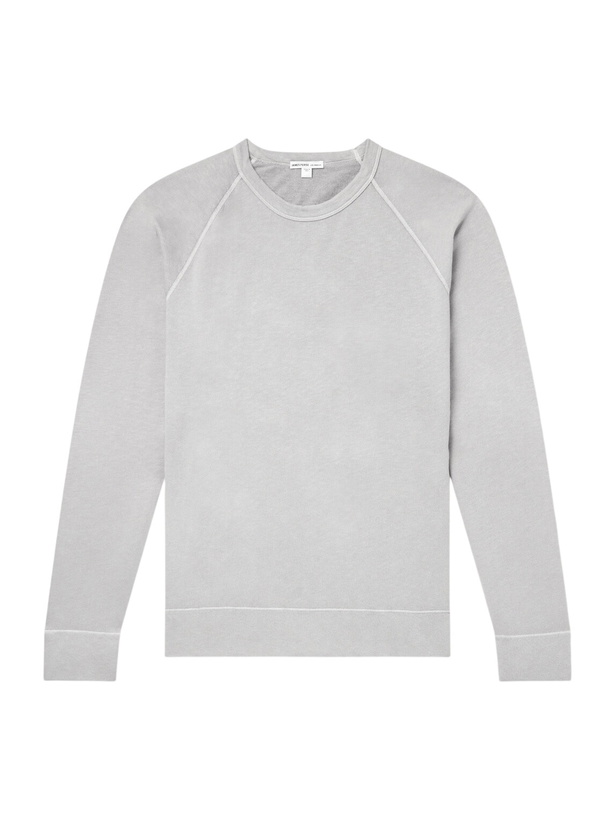 Photo: James Perse - Garment-Dyed Loopback Supima Cotton-Jersey Sweatshirt - Gray