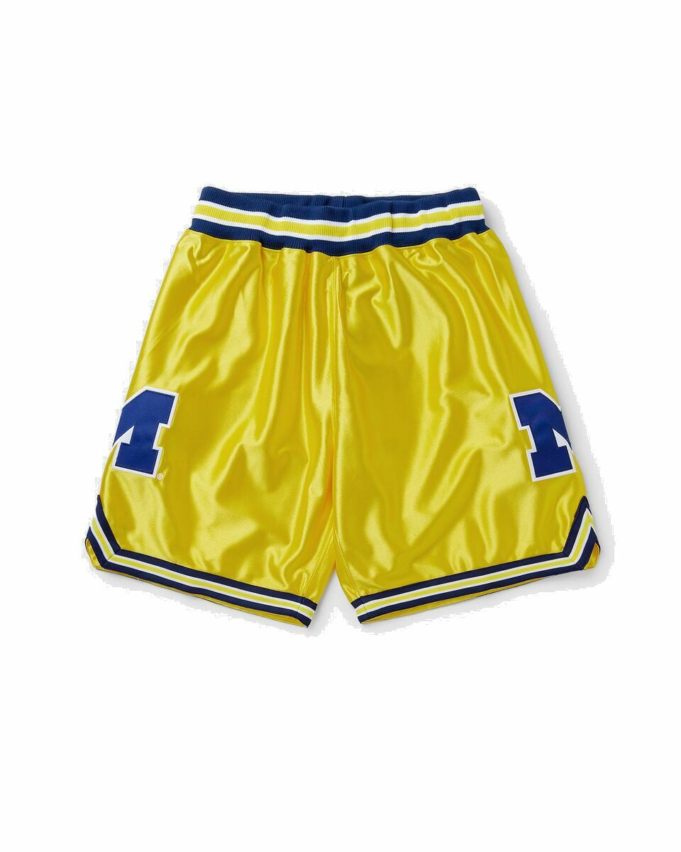 Photo: Mitchell & Ness Ncaa Maize Shorts University Of Michigan 1991 Yellow - Mens - Sport & Team Shorts