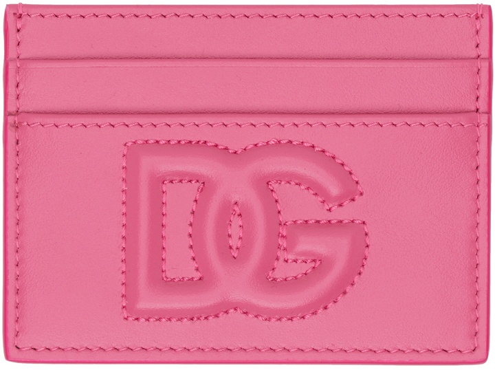 Photo: Dolce & Gabbana Pink Embossed Card Holder