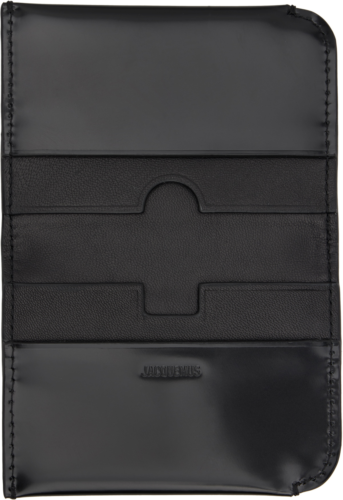 JACQUEMUS Black 'The Curvo' Card Holder