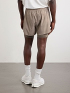 On - Erewhon 2-in-1 Straight-Leg Layered Recycled-Shell Shorts - Brown