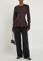 Liberowe Lavinia Darted Cotton-poplin Shirt Dark Purple