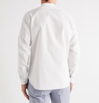 Boglioli - Slim-Fit Grandad-Collar Striped Cotton-Seersucker Shirt - White