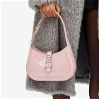 Versace Women's Small Leather Hobo Bag in English Rose Palladium 