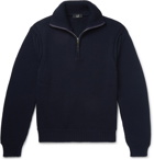 Dunhill - Wool Half-Zip Sweater - Men - Navy
