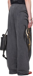 Balenciaga Gray Tacky Gold Baggy Sweatpants