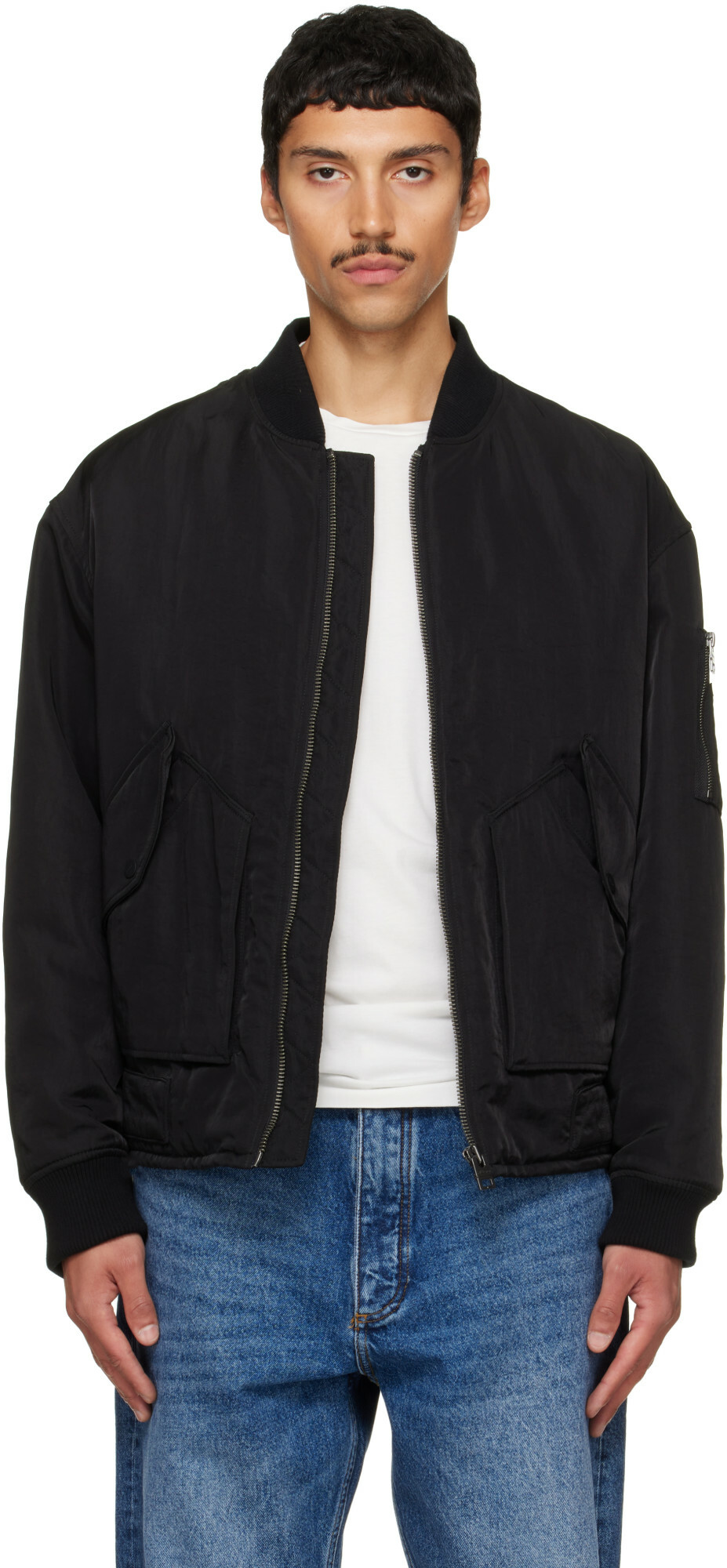Hugo Black Technical Bomber Jacket