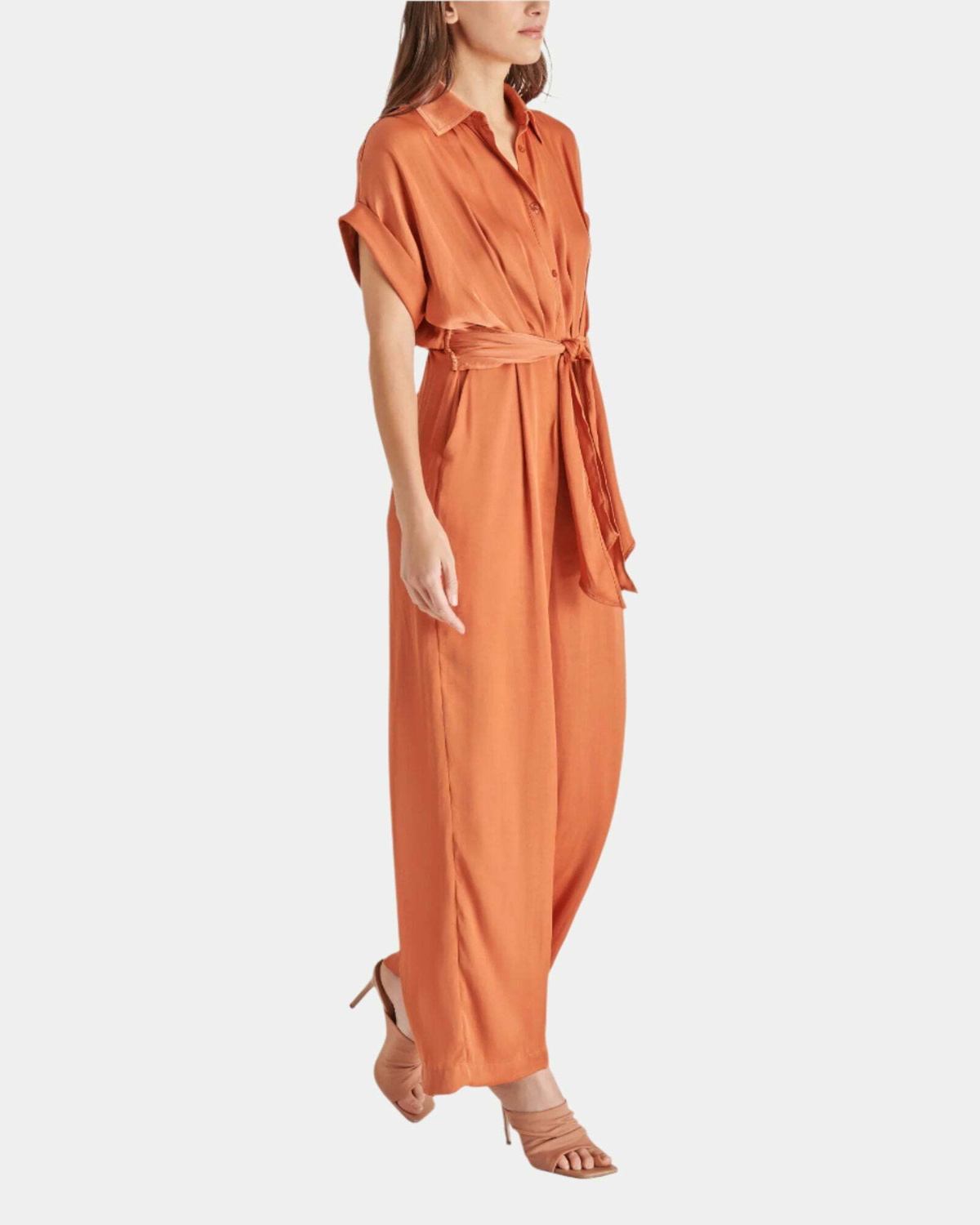 Steve Madden Tori Jumpsuit Dress in Brown