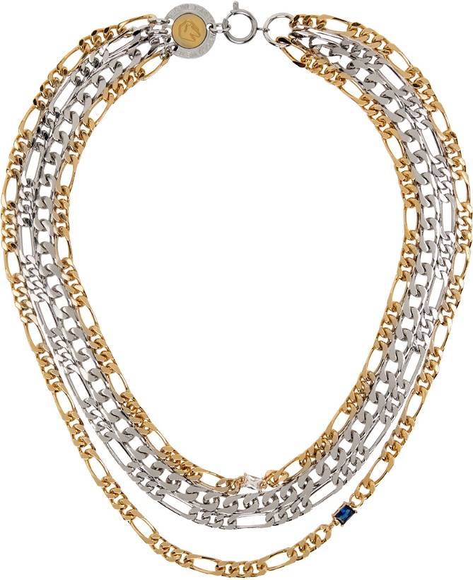 Photo: IN GOLD WE TRUST PARIS Gold & Silver Tiered Curb Chain Necklace