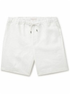 Derek Rose - Sydney 1 Straight-Leg Linen Drawstring Shorts - White