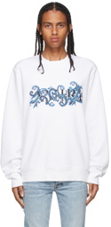 AMIRI White & Blue Paisley All Over Sweatshirt