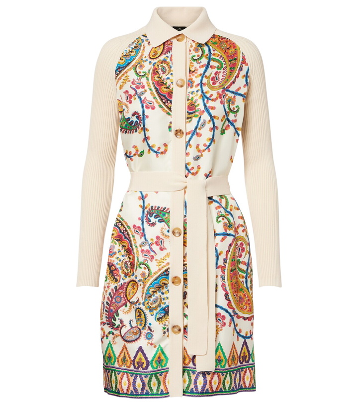 Photo: Etro Paisley belted cotton cardigan