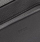 Hugo Boss - Crosstown Full-Grain Leather Messenger Bag - Gray