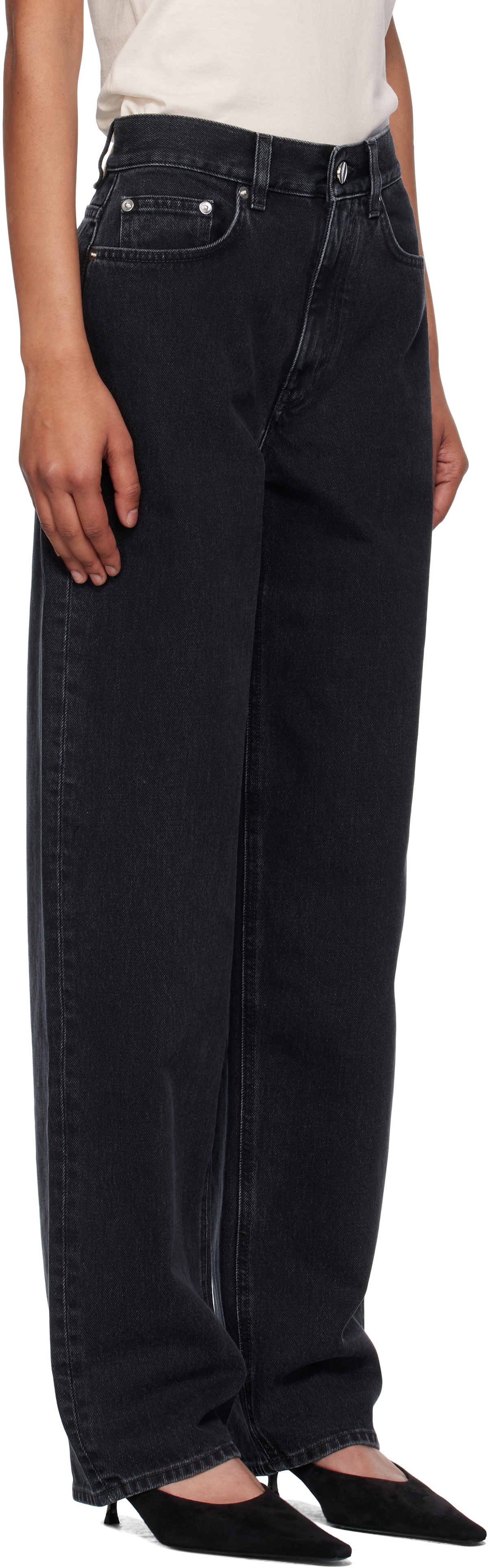 Loulou de Saison Black Samur LDS Straight Leg Jeans