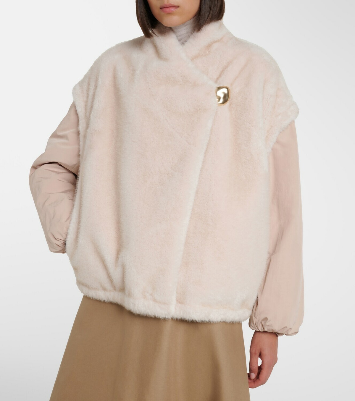 Moncler Chardonneret fleece down jacket