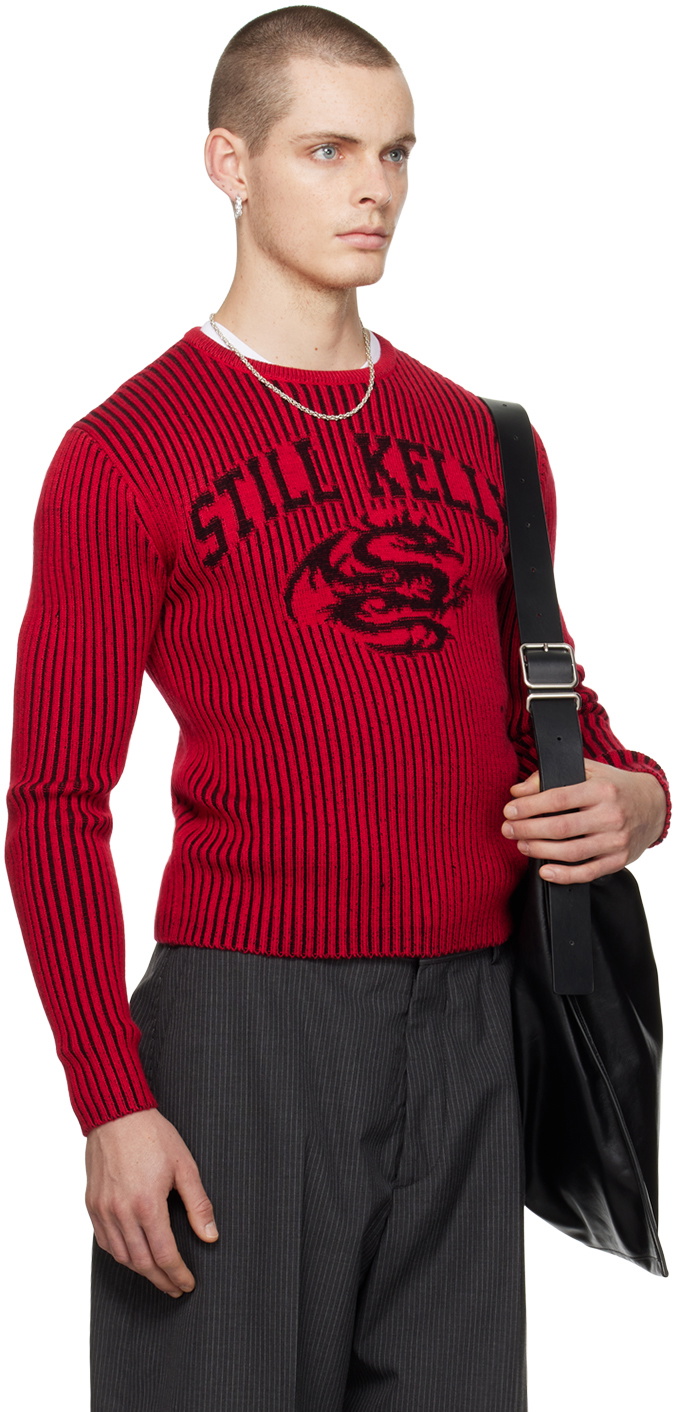 Still Kelly Red SK Dragon Crewneck Sweater