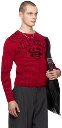 Still Kelly Red SK Dragon Crewneck Sweater