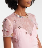 Costarellos Embellished crêpe gown