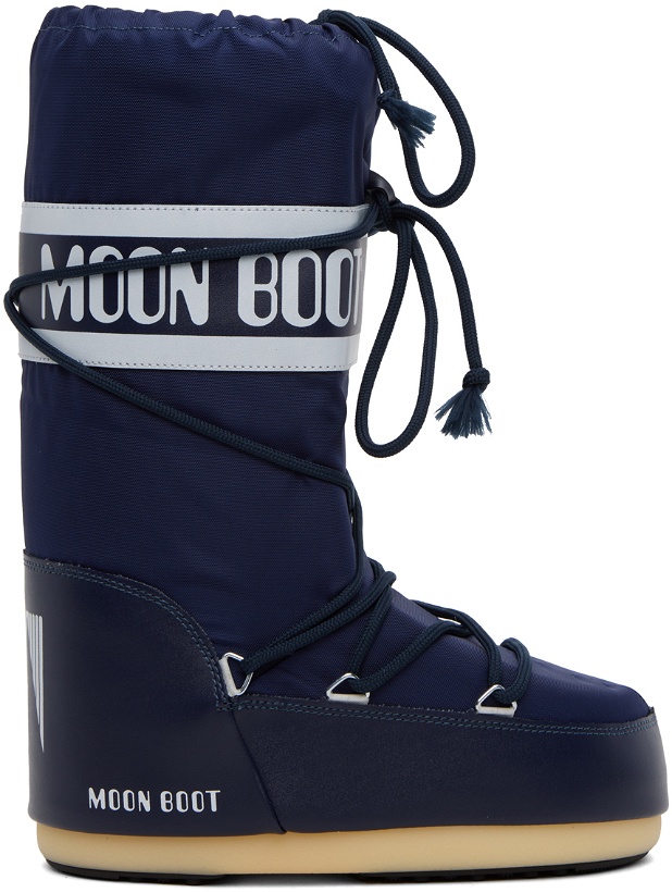 Photo: Moon Boot Navy Icon Boots