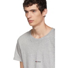 Saint Laurent Grey Rive Gauche Logo T-Shirt