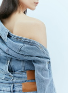 Rokh Asymmetric Neck Denim Jacket