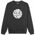 Café Mountain Men's Flow Logo Crew Sweater in Charcoal Black