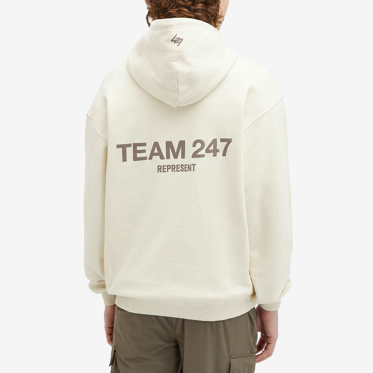Represent Men's Team 247 Oversized Hoodie in Cream
