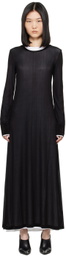 Helmut Lang Black & White Double Layer Maxi Dress