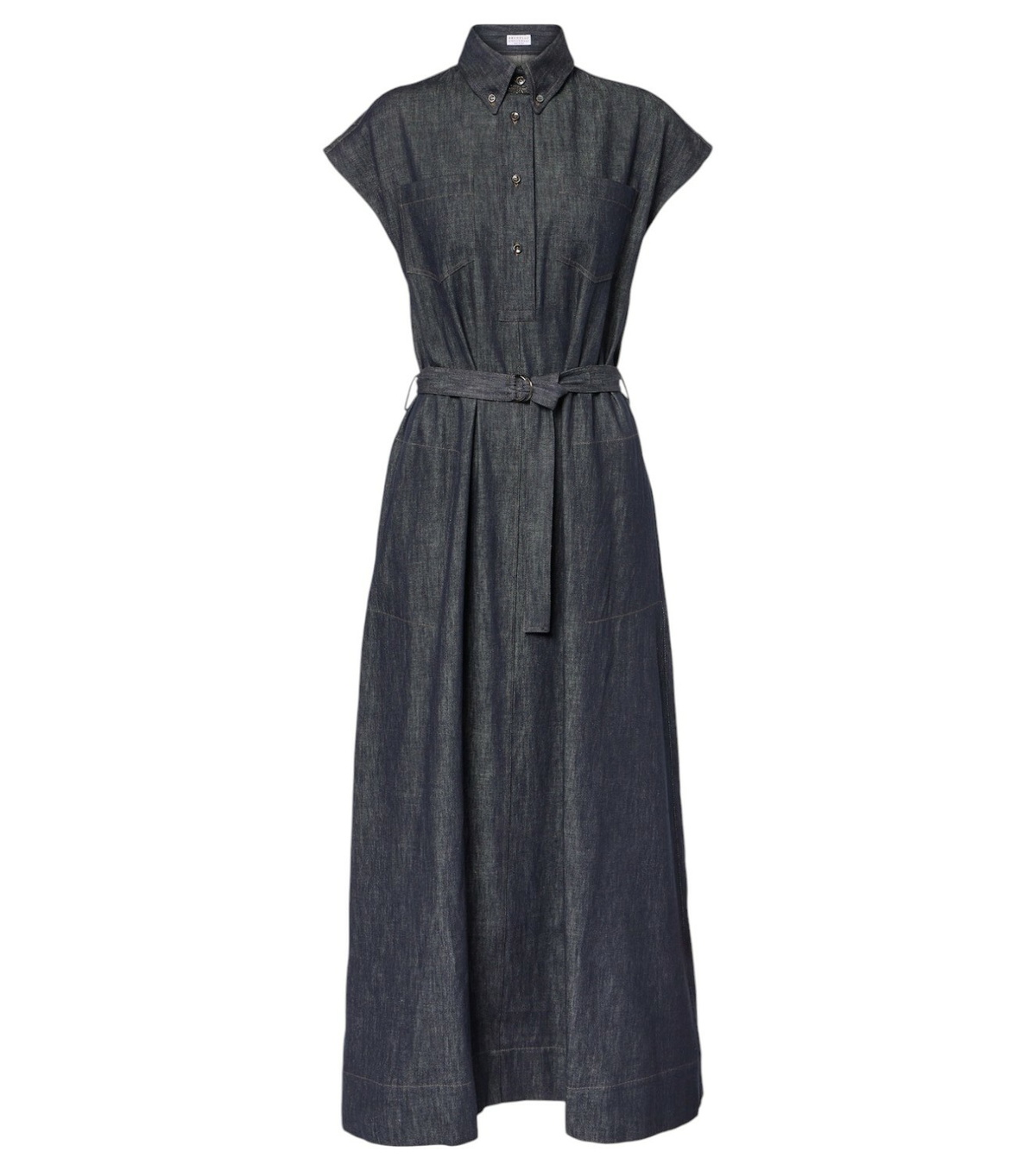 ワンピース BRUNELLO CUCINELLI SLEVELESS SHIRT DRESS IN COTTON BLEND Brunello Cucinelli - Red Cotton Jersey Sleeveless T-Shirt Dress