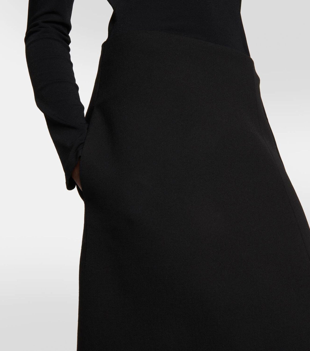 The Row Flores asymmetric scuba maxi skirt The Row