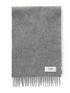 CELINE - Logo-Appliquéd Fringed Cashmere Scarf