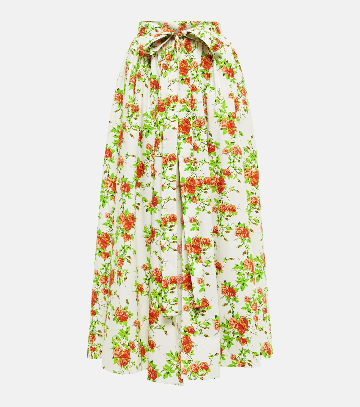 関税送料込 EMILIA WICKSTEAD スカート フローラルプリント Emilia Wickstead Evelyn floral cotton midi skirt Emilia