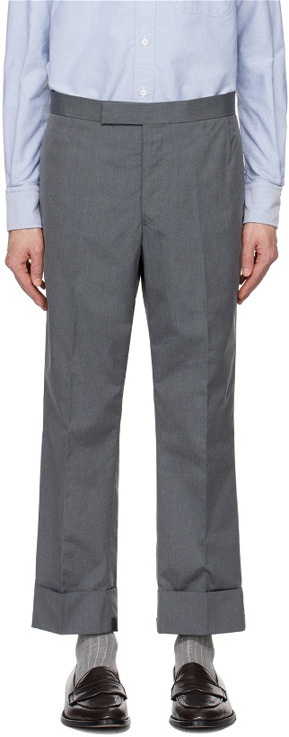 Photo: Thom Browne Gray Classic Trousers